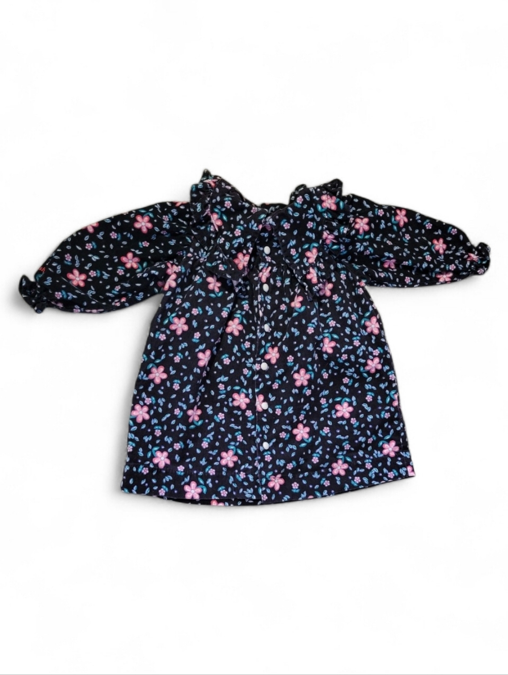 Vintage Oshkosh Floral Corduroy Dress